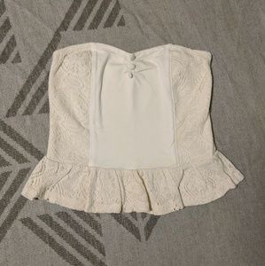 Peplum Strapless Top